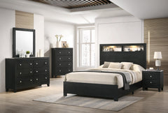 1pc Contemporary Modern White Faux Marble Top 4 Drawers Tall Chest Black Finish Bedroom Furniture