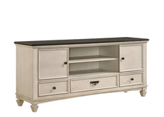 1pc Two-Tone Antique Finish 3 Drawers 2 Sliding Door Knob Pull Handle Vintage-inspired Metal Hardware Entertainment Console TV Stand