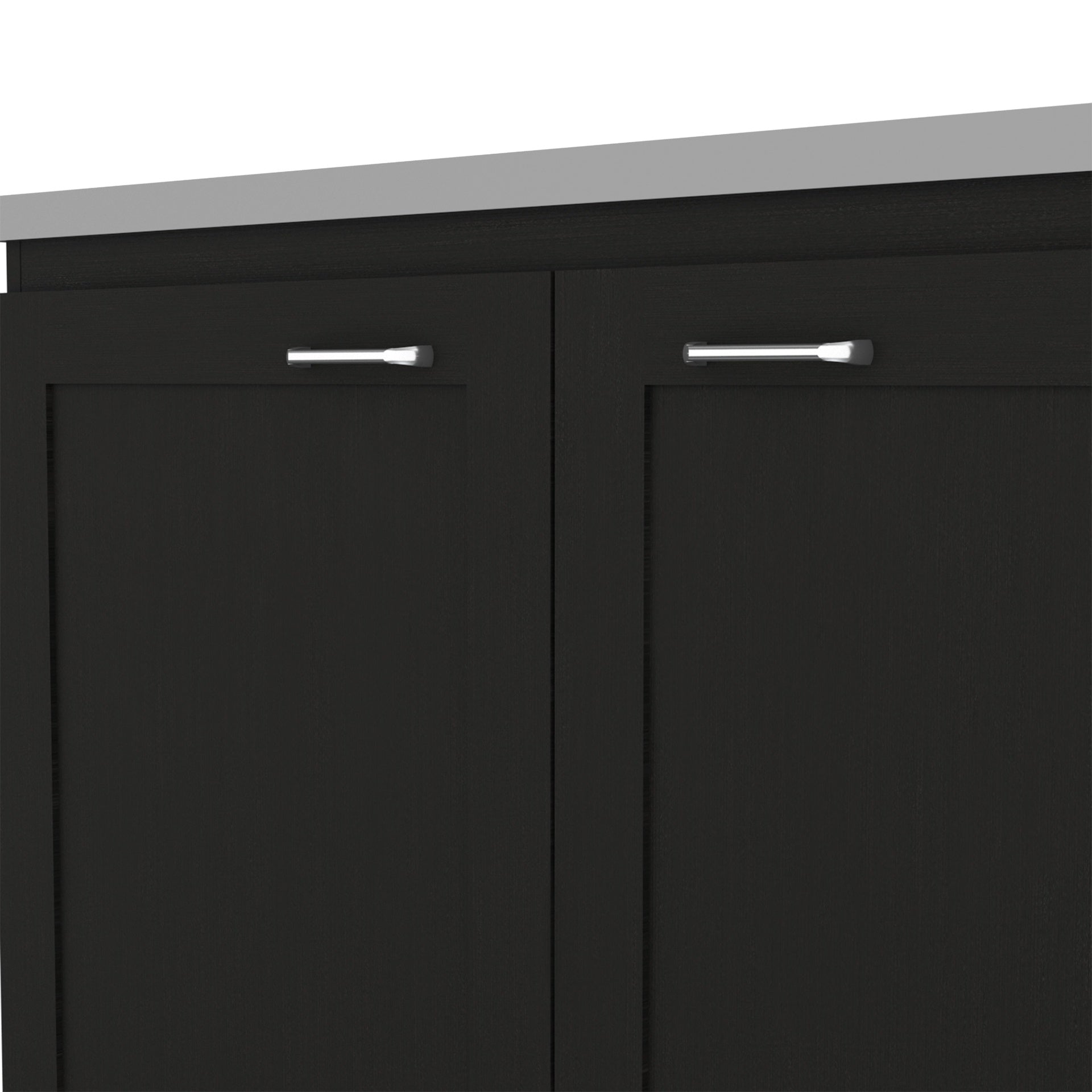 Zurich Cabinet Set, Two Shelves Black