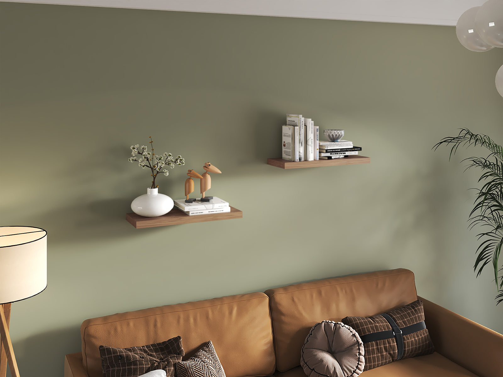 Ecco 31.5" Wide Floating Shelves Set Of 2, Shelves For Wall Decor For Bedroom, Bathroom Storage Shelves, Book Shelves For Living Room