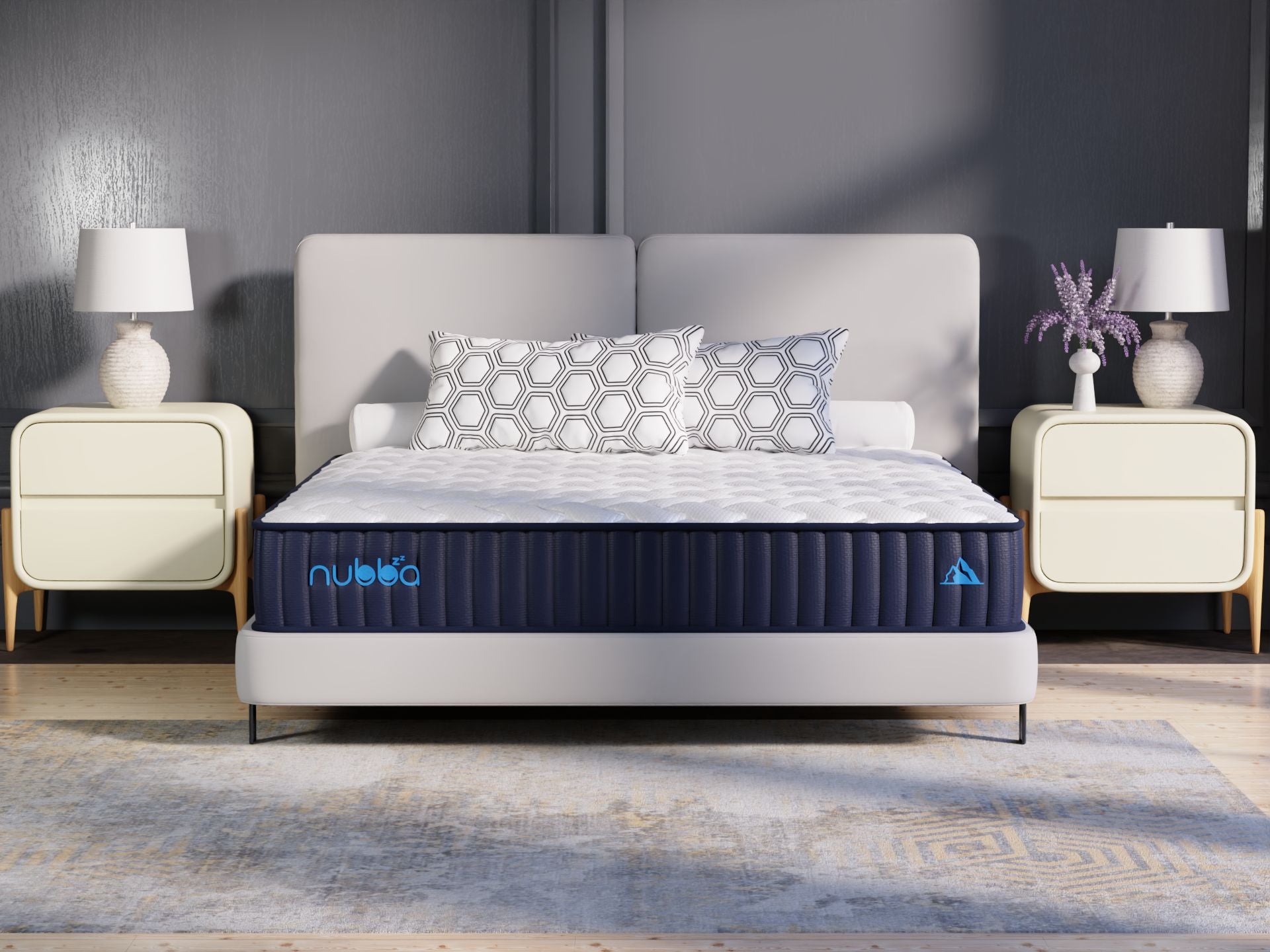 NUBBA 12" TWIN SIZE PREMIER LUXURY HYBRID MATTRESS - MEDIUM FIRM