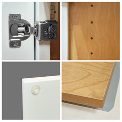 27 Inch White Shaker Double Door Wall Cabinet Solid Wood with 2 adjustable shelves Ready to Assemble for Kitchen,Bathroom,Laundry and Garage Storage(27"W×12"D×30"H)