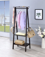 59" Tall Wooden Garment / Coat Rack, Dark Espresso