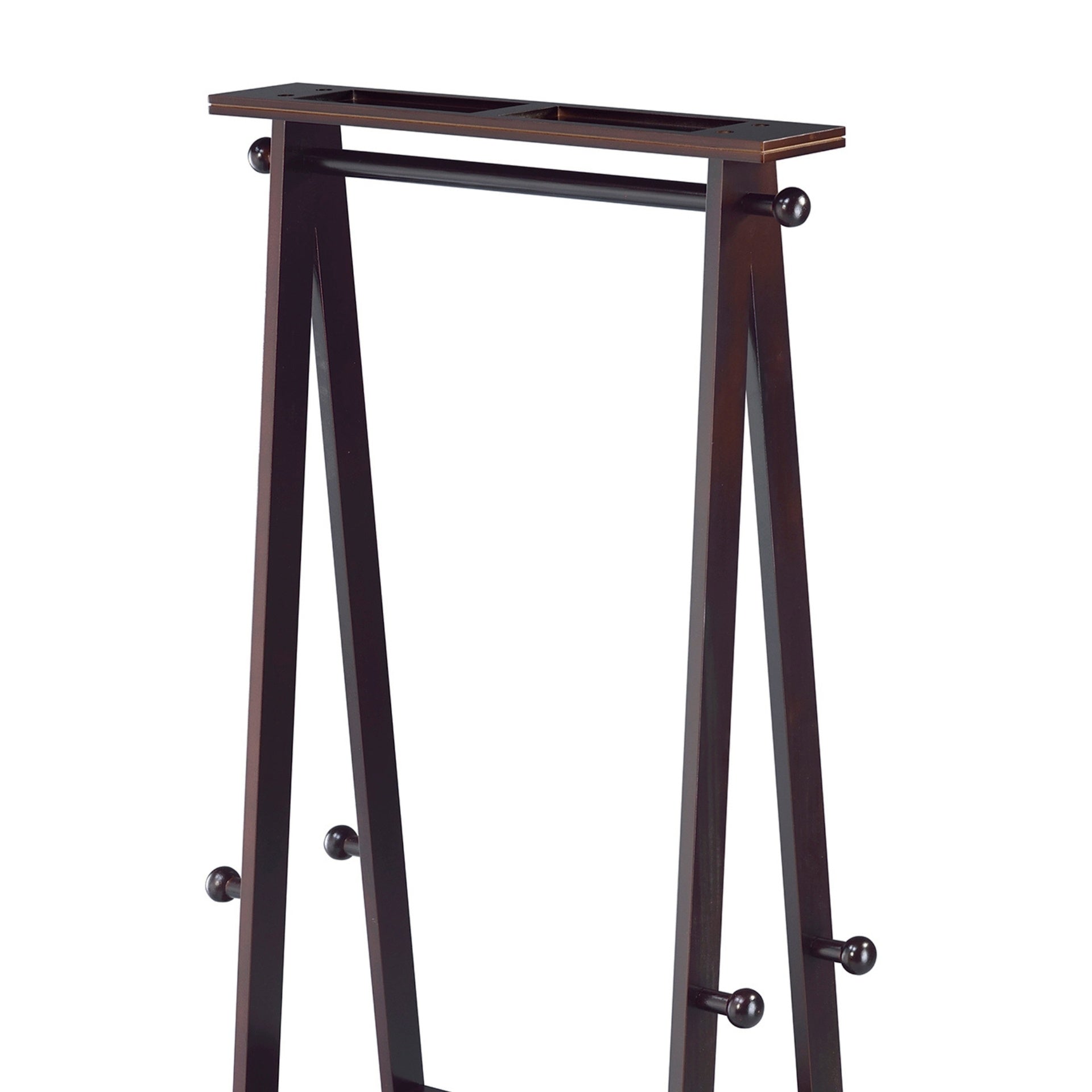 59" Tall Wooden Garment / Coat Rack, Dark Espresso