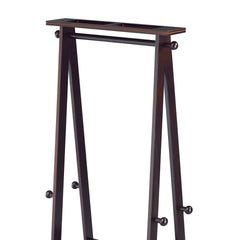 59" Tall Wooden Garment / Coat Rack, Dark Espresso