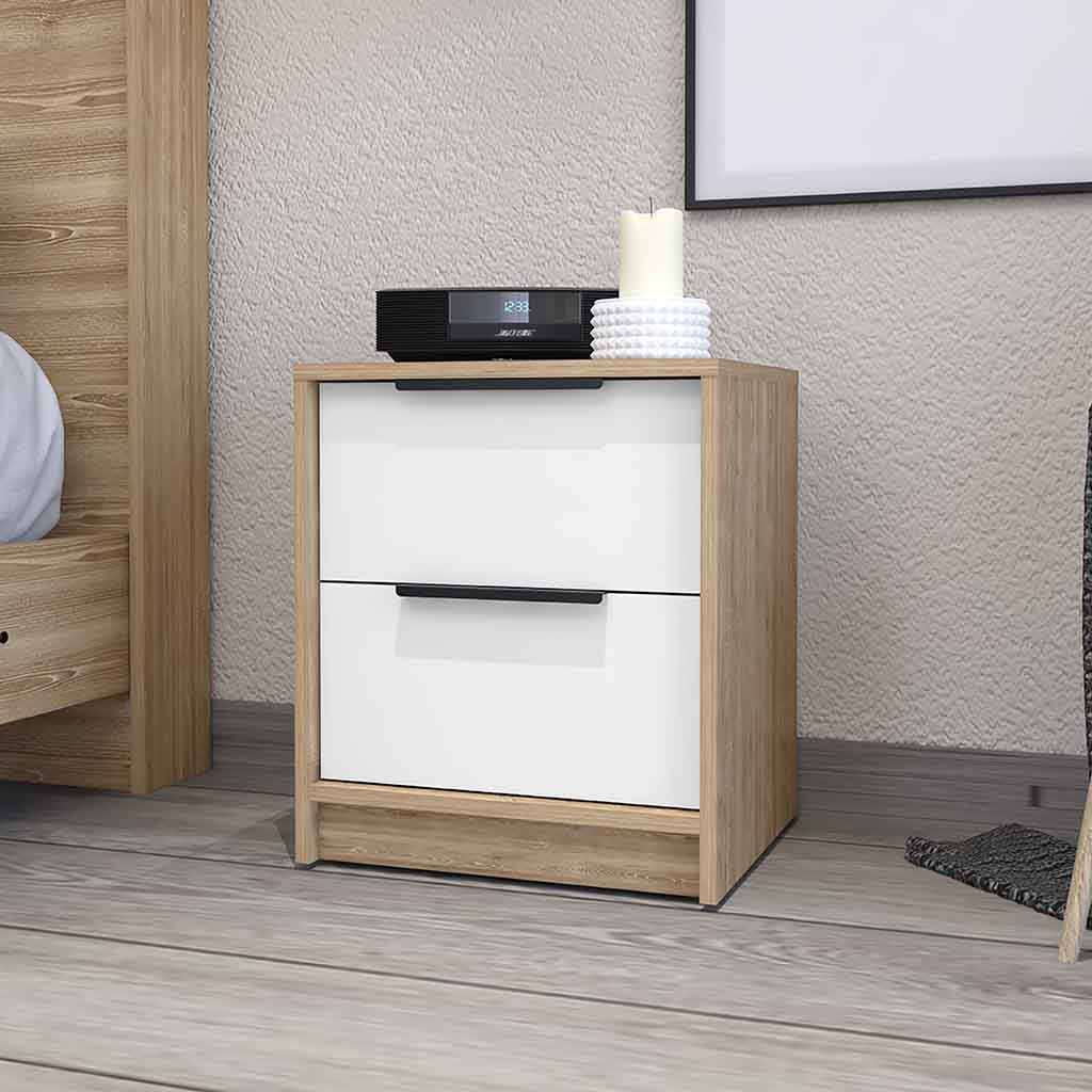 Washington Nightstand, Two Large Drawers
