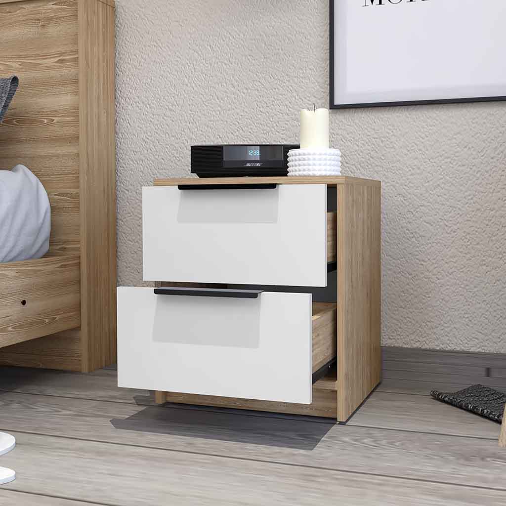 Washington Nightstand, Two Large Drawers