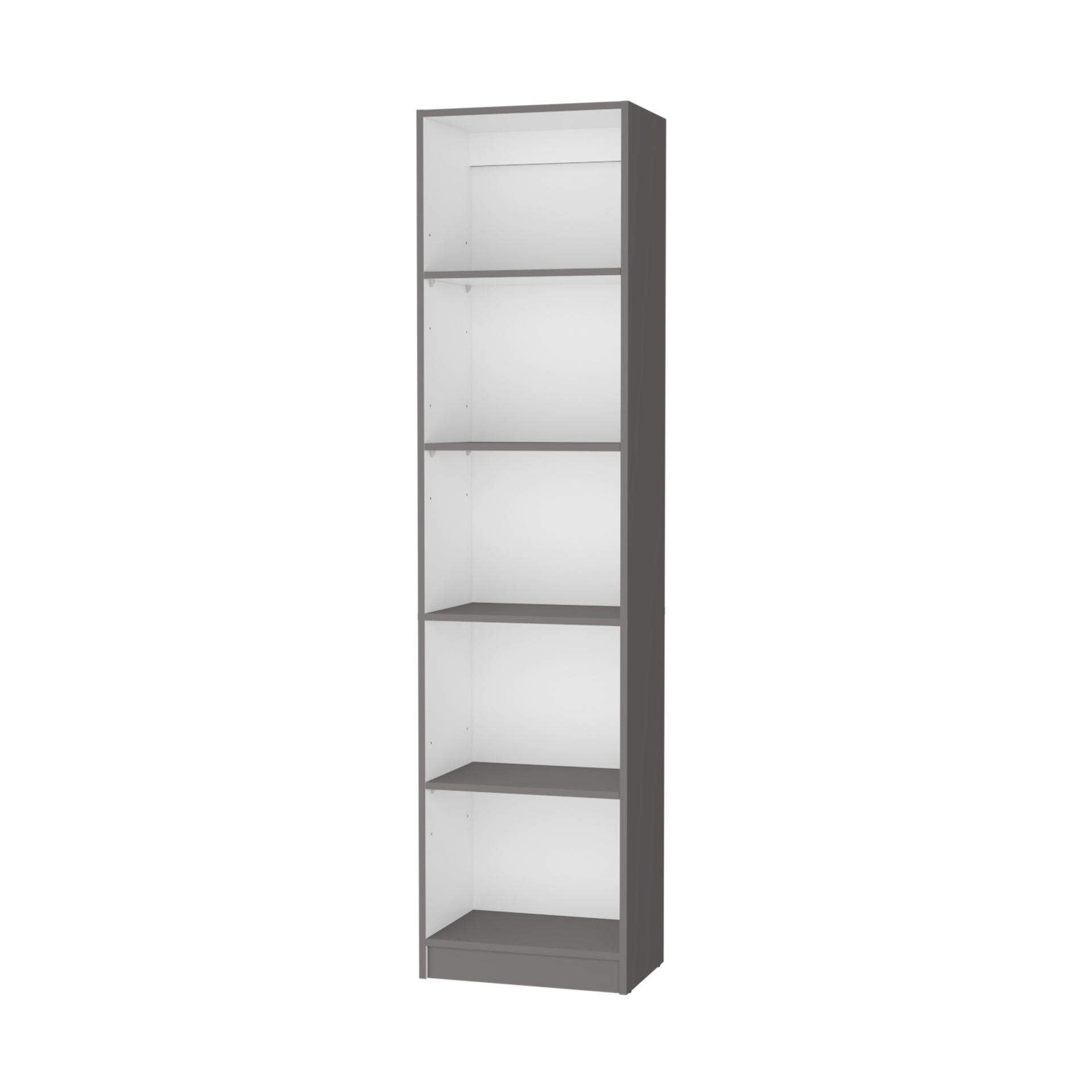 Sutton Slim Bookcase with Modern 5-Shelf Design