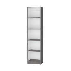 Sutton Slim Bookcase with Modern 5-Shelf Design