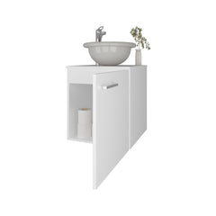 FM FURNITURE Pirtleville  Bathroom Vanity with Integrated Sink, White
