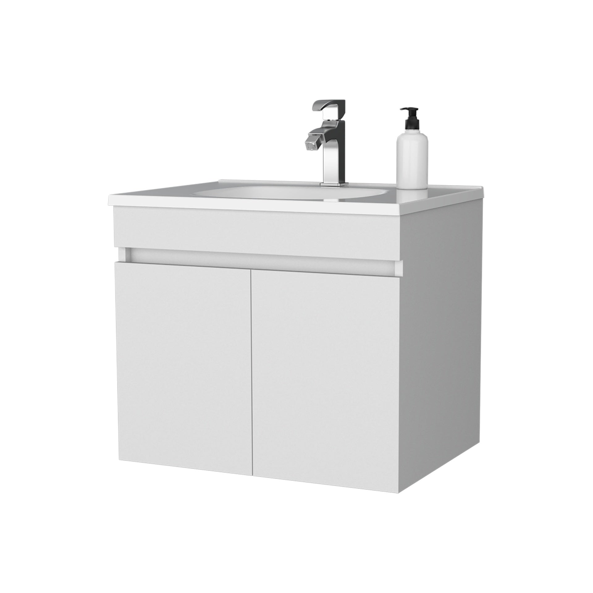 FM FURNITURE Rainbow City Vanity with 2 Doors, White