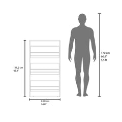 PIECES Shoe Rack, 3 Flip-Down Compartments, Slim Vertical Design,Organizer,White