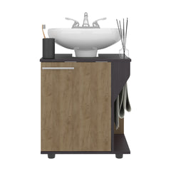 FM FURNITURE Gila Bend Under Sink Storage Cabinet, Compact Design, with Two Shelves for Organizing Bathroom Items, White