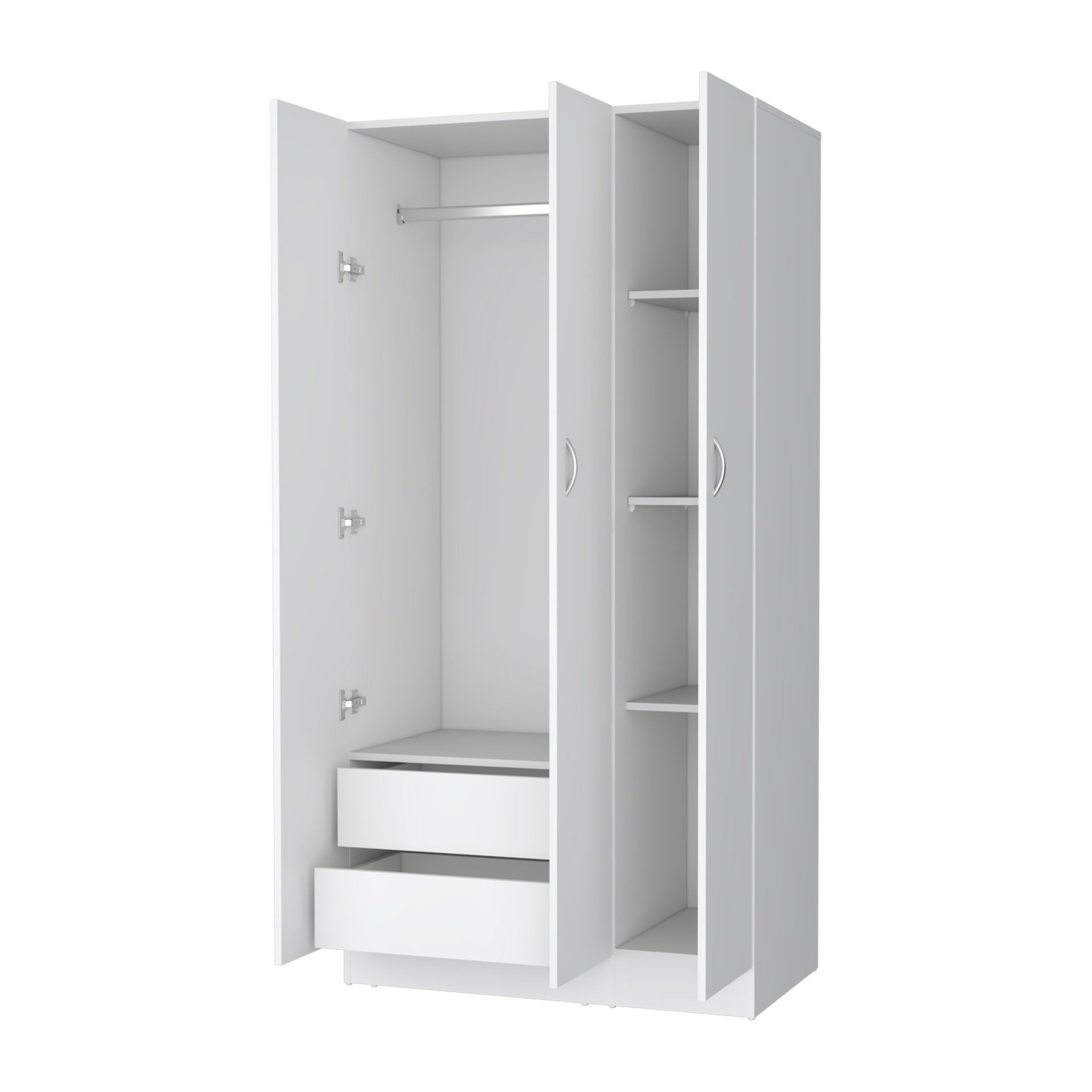 Casper Wardrobe with 2-Drawers, Hanging Rod and 3-Doors