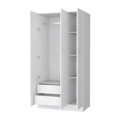 Casper Wardrobe with 2-Drawers, Hanging Rod and 3-Doors
