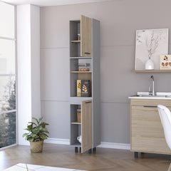 Everly Kitchen Pantry, Six Shelves, Double Door