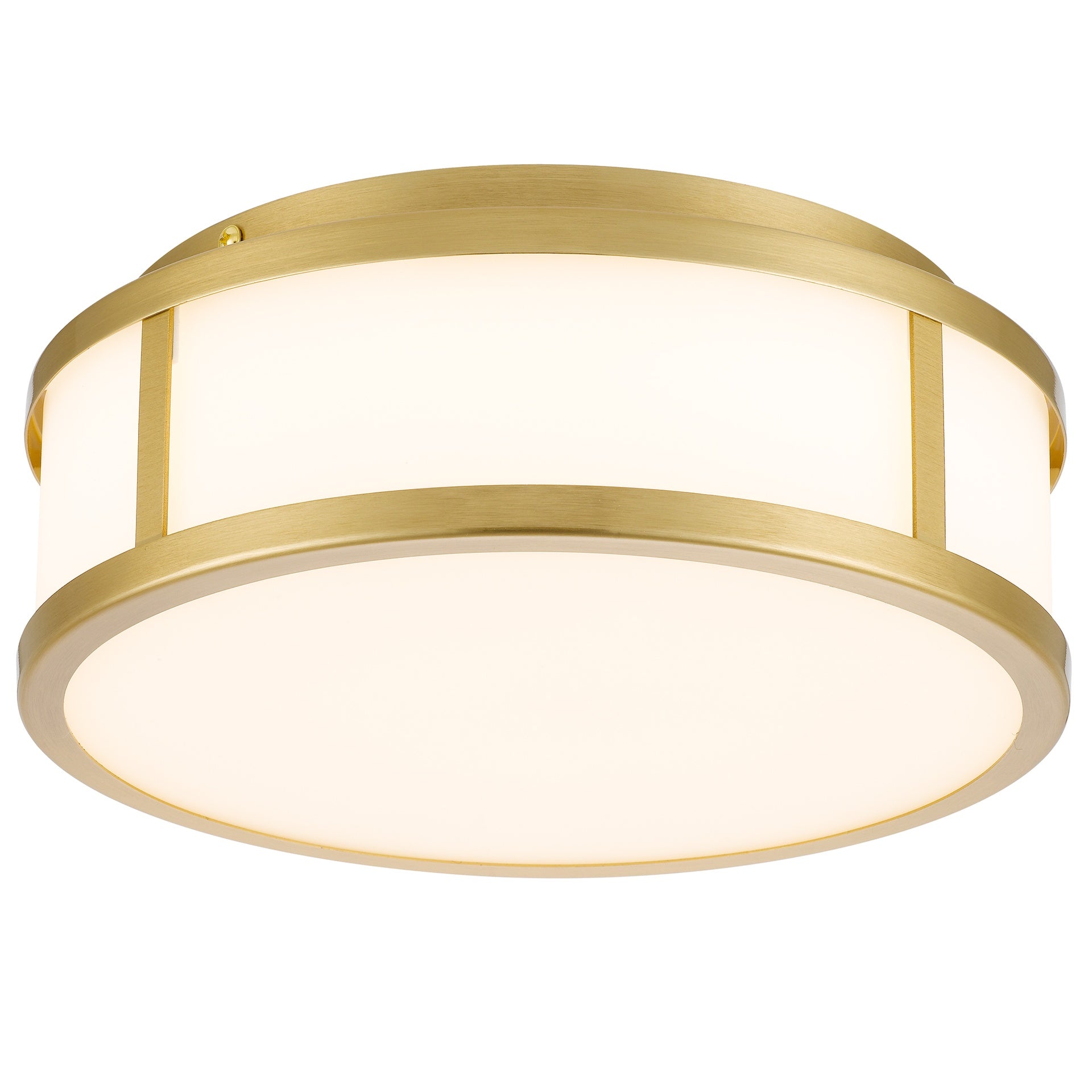 10-inches Antique Brass Intgrated LED Flush Mount Light
