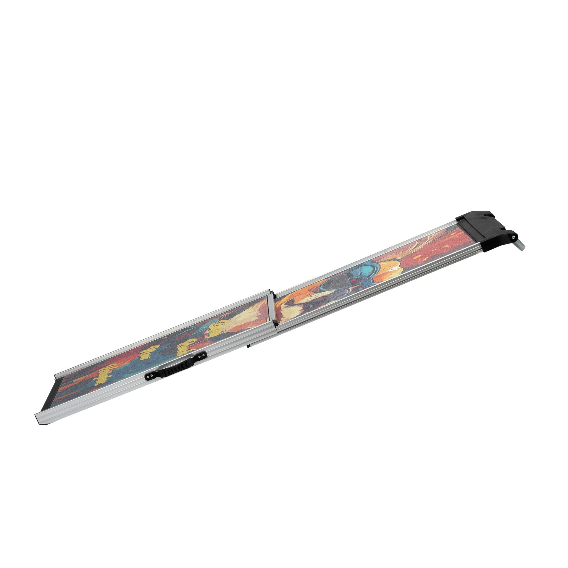 Retractable Aluminum Dog Ramp, Portable Pet Steps for Cars Trucks SUVs, Telescoping Dog Ramp with Non-Slip Surfaces, Colorful Patterns