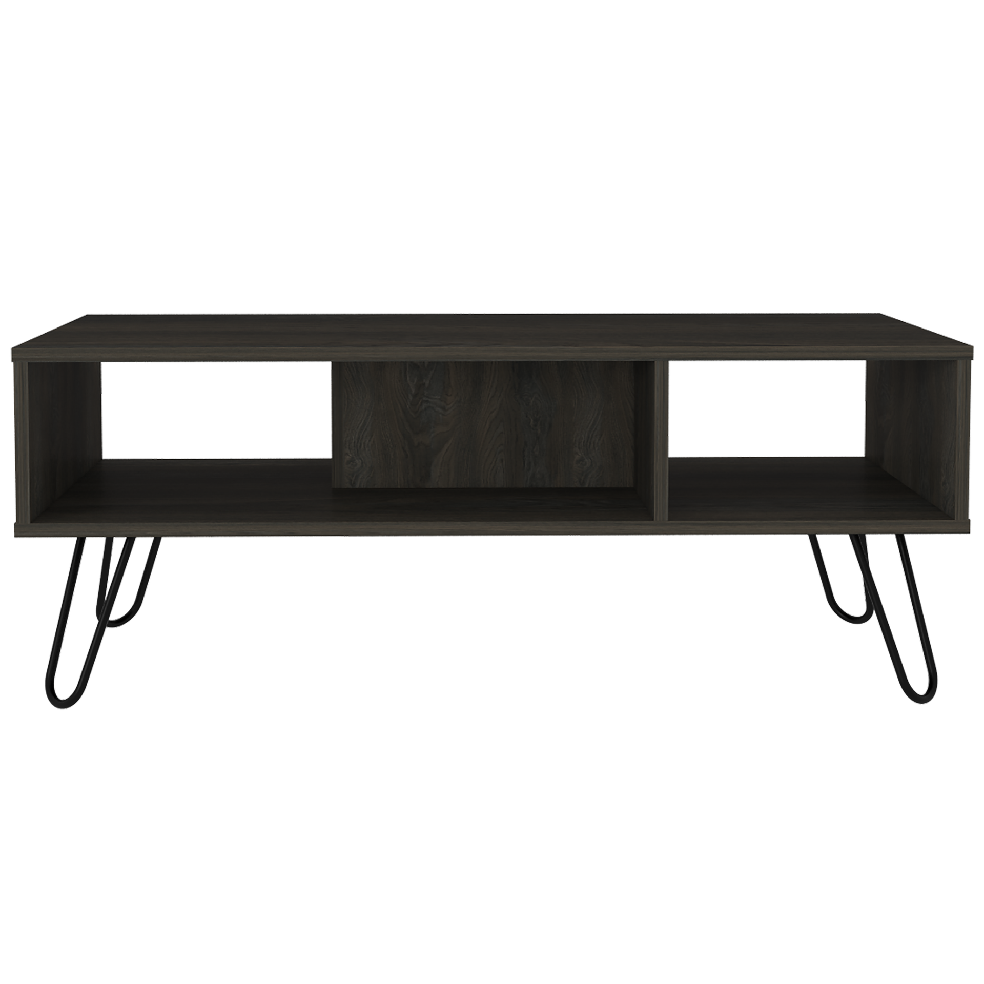 Coffee Table Minnesota, Two Shelves, Carbon Espresso Finish