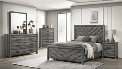 Denver Modern Style 5 Pc Queen Bedroom Set Made with Wood in Gray (NJ INVENTORY)