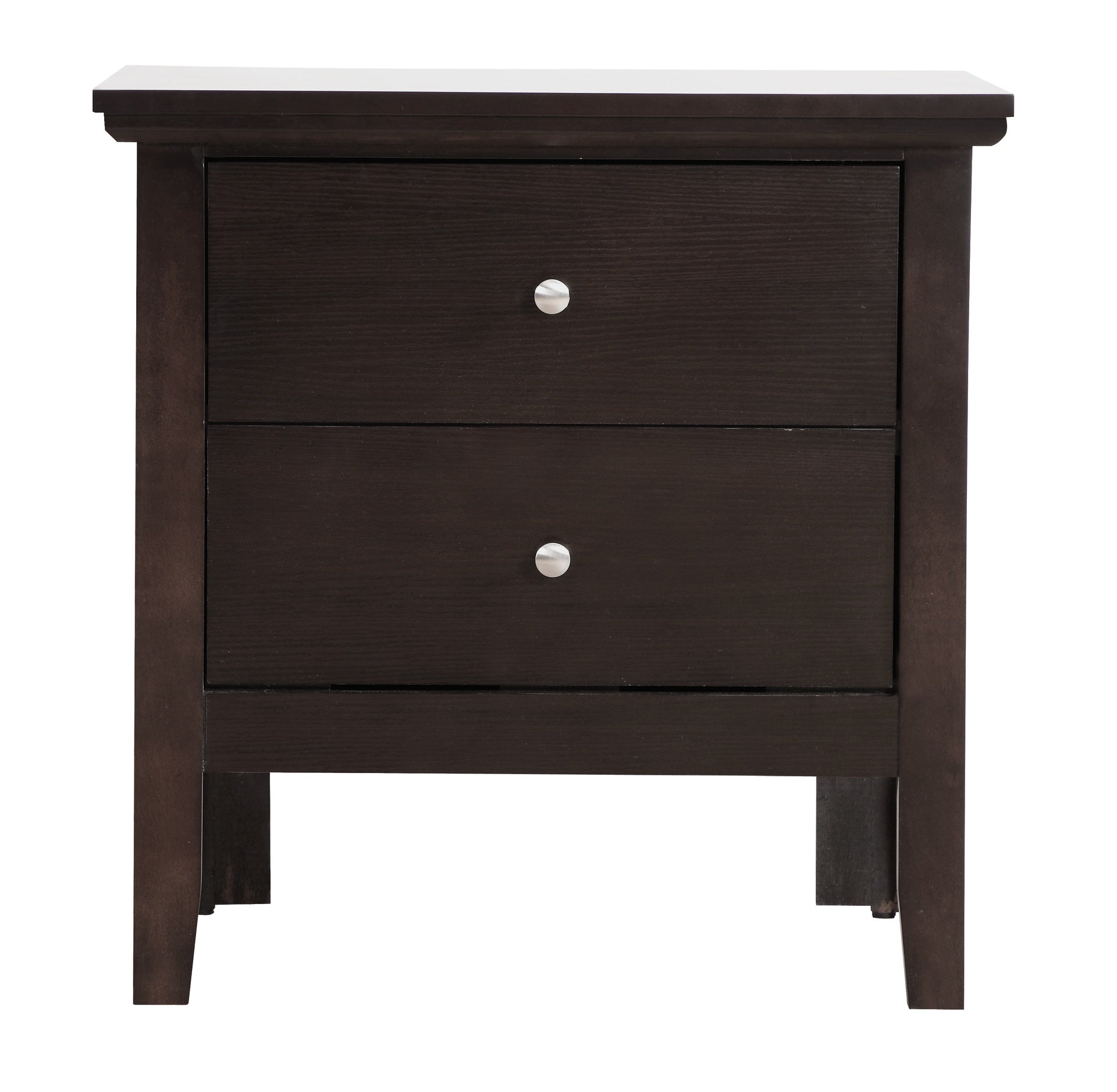 Chic Espresso Nightstand With Storage Drawers