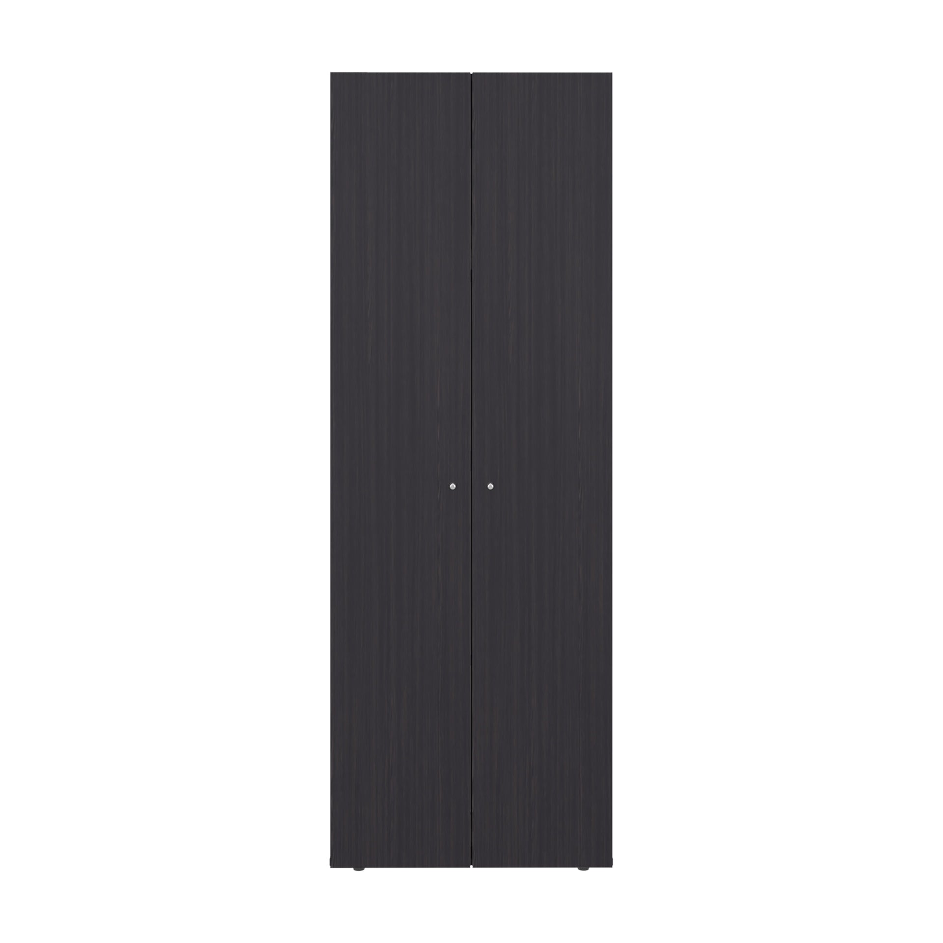 FM FURNITURE World 2-Door Tall Wardrobe Cabinet, 4 Shelves, Vertical Storage, 66.9 inchH 鈥 Bedroom, Wenge
