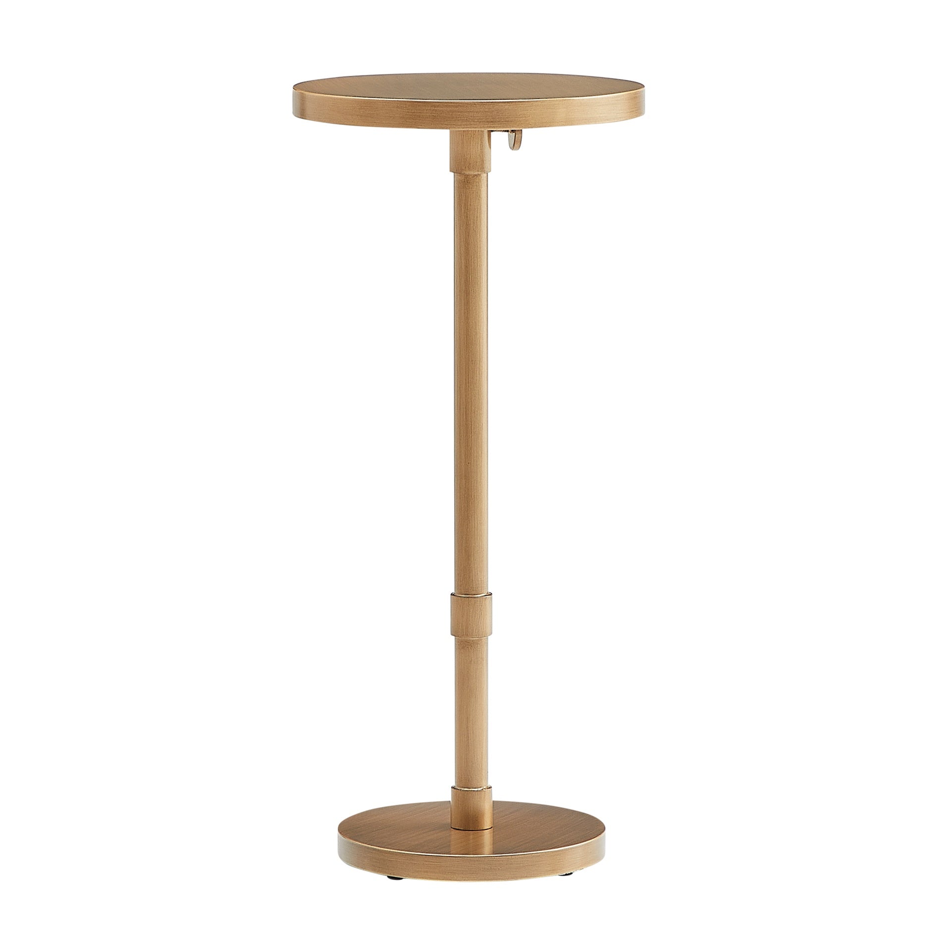 Morven Antique Brass Adjustable Height Accent Table