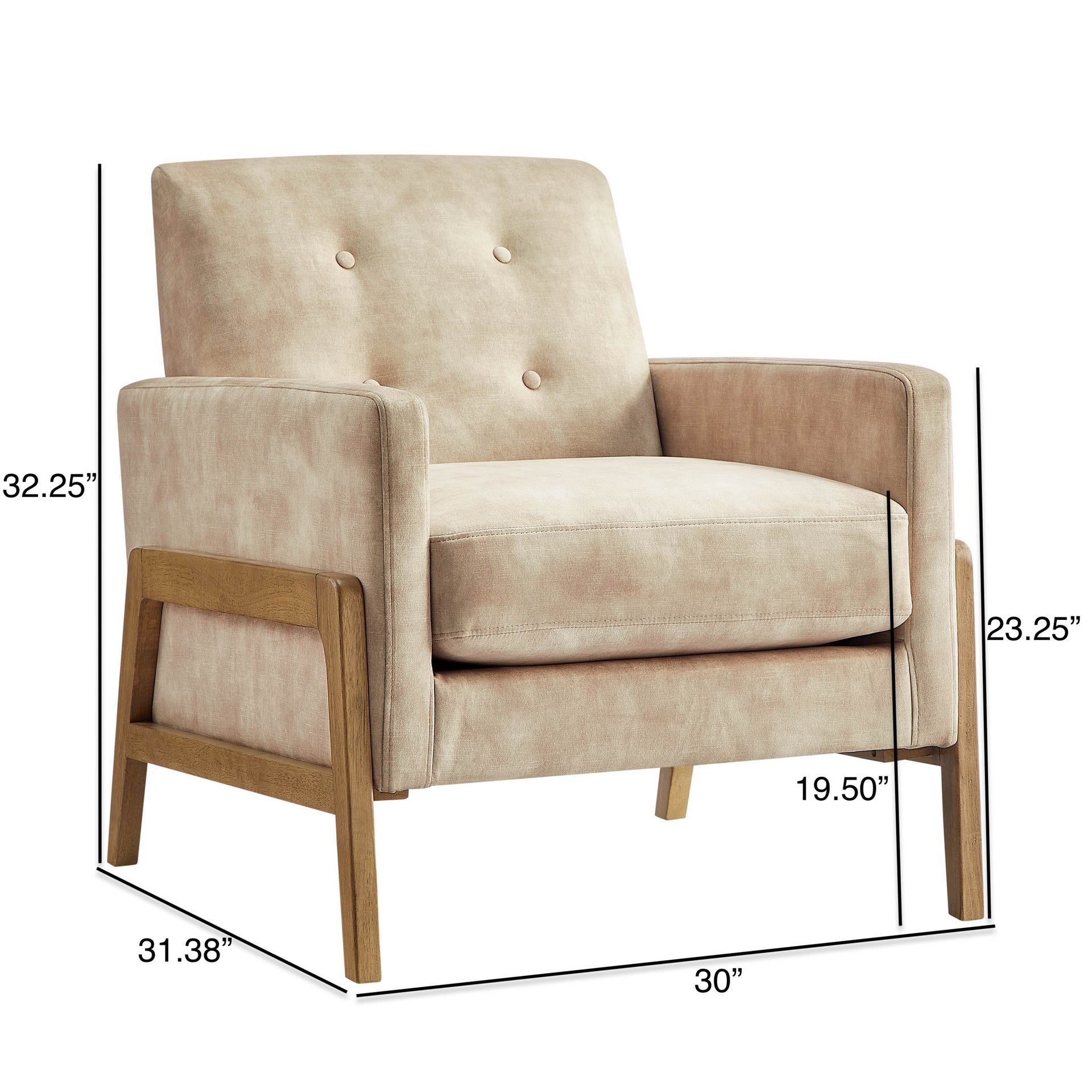 Matson Tufted Back Accent Chair - Sand