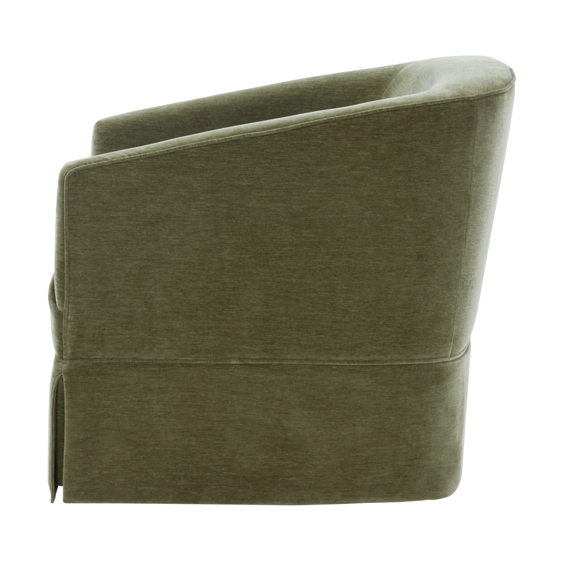 Earl Caper Skirted Swivel Chair