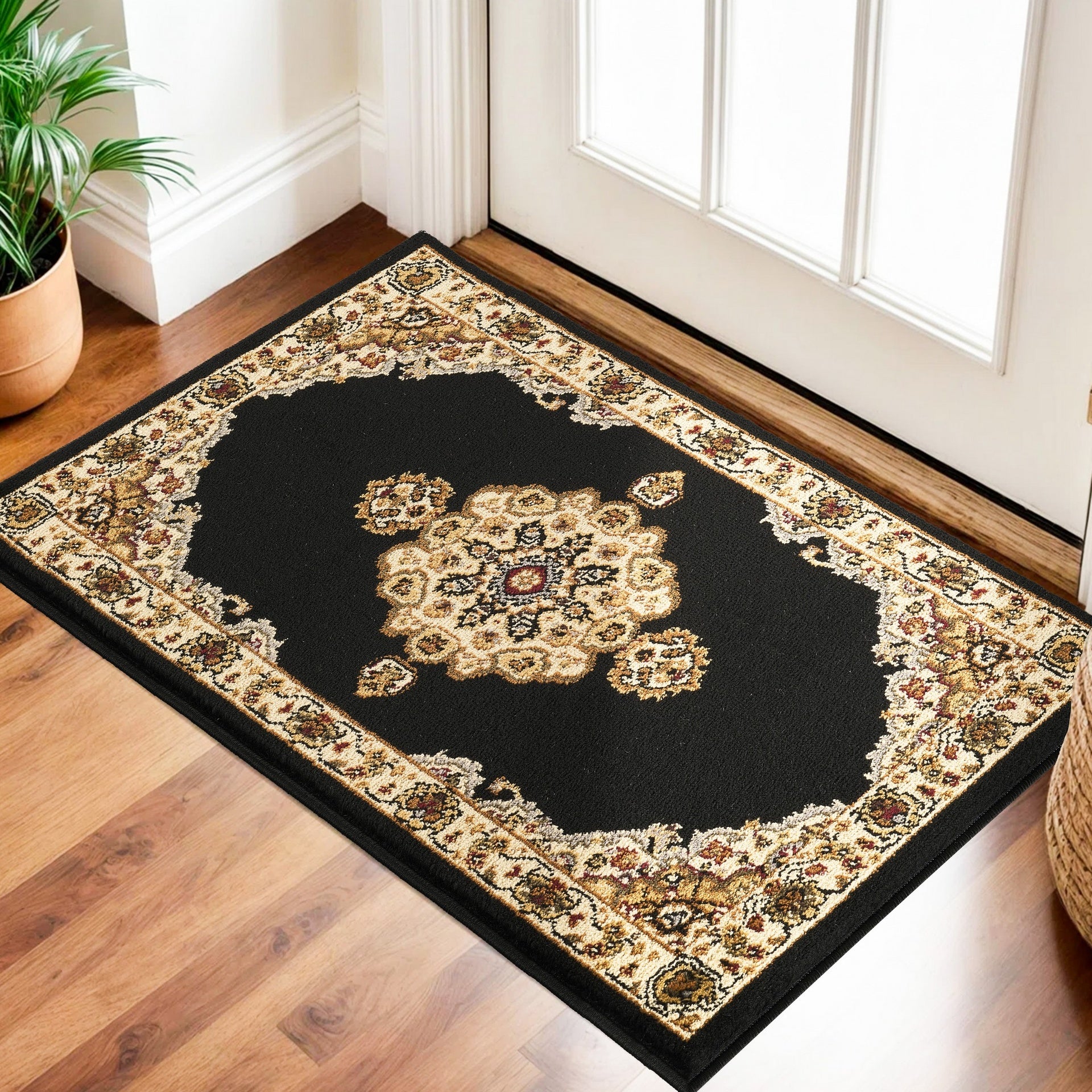 Classic GC_VIN5010 Black 2 ft. x 3 ft. Area Rug