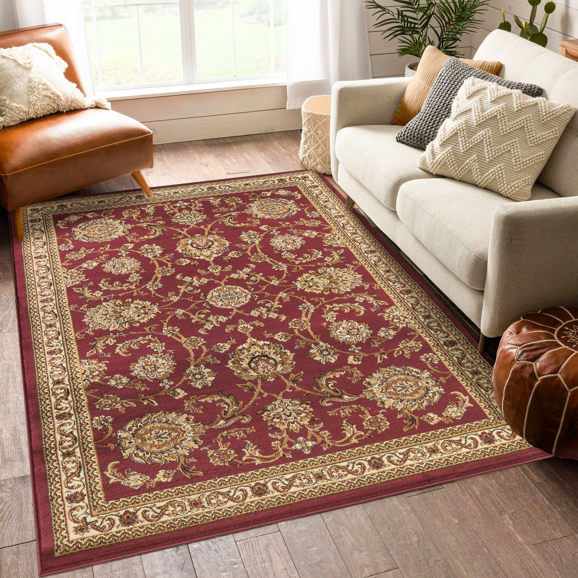 Classic GC_VIN5012 Red 5 ft. 3 in. x 7 ft. 3 in. Area Rug