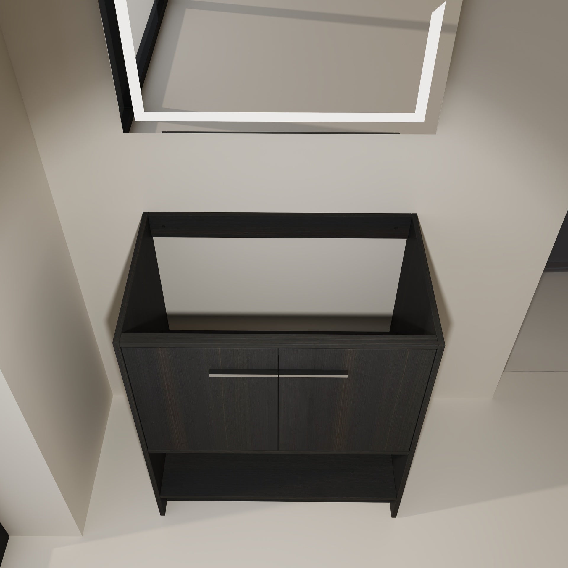 30" Bathroom Vanity, 2 doors, Freestanding Bathroom Cabinet Vanity, Plywood (Excluding Sink)