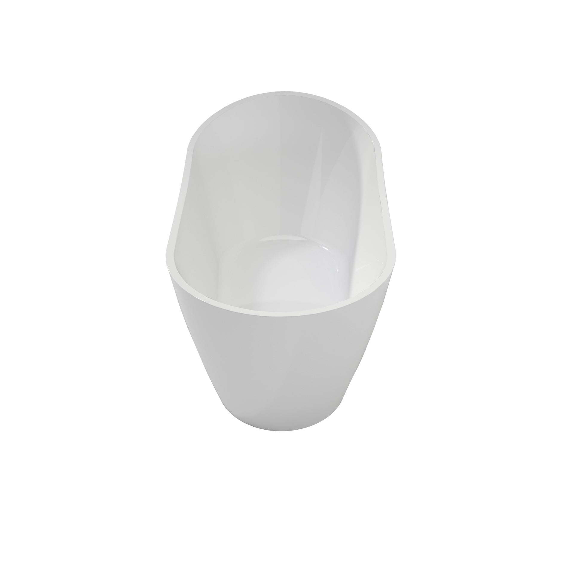 Premium High-back Acrylic Free Standing Bath tubs,Oval-Shape  Stand Alone White Soaker Tub(59×32 Inch)