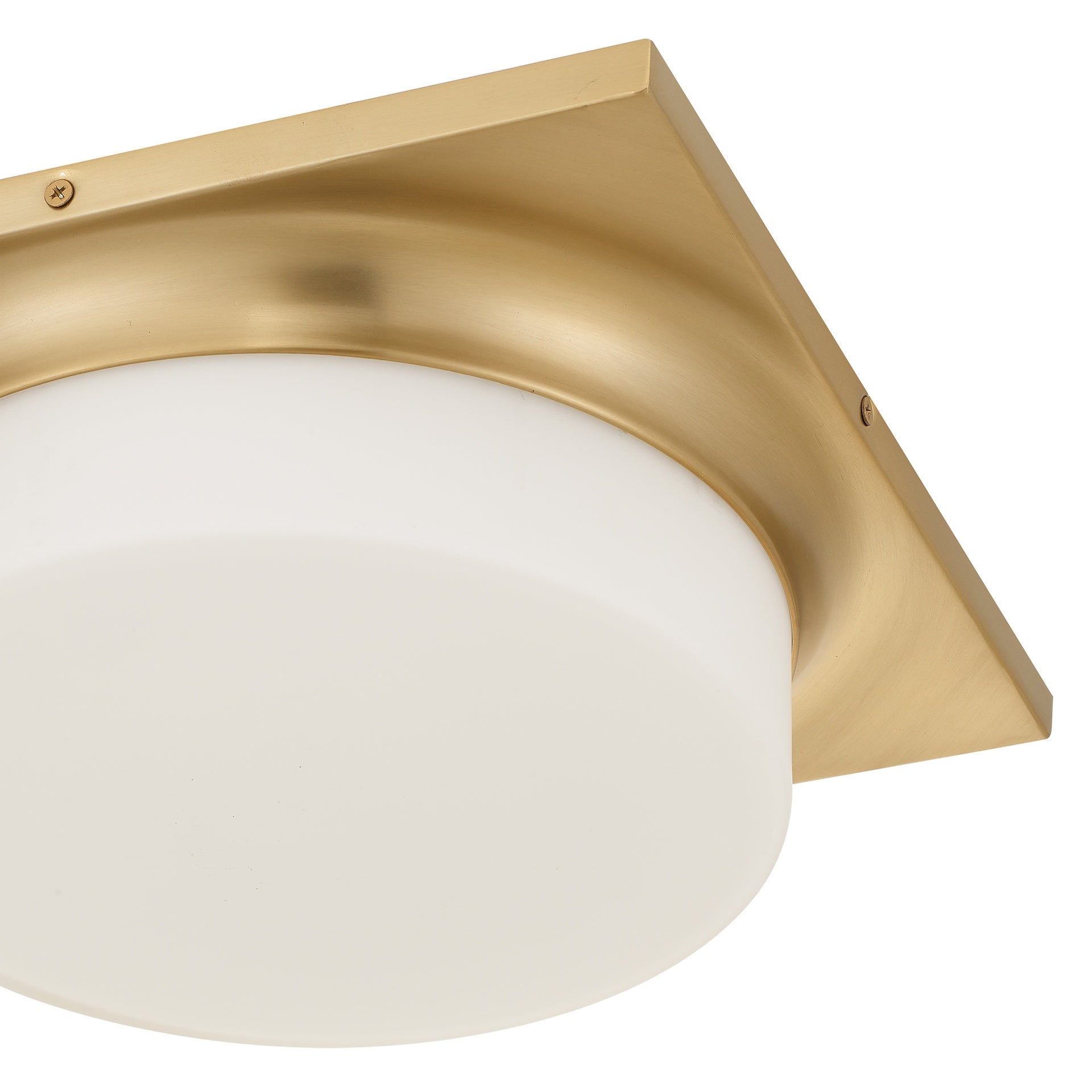 13-in Antique Brass LED Flush Mount
