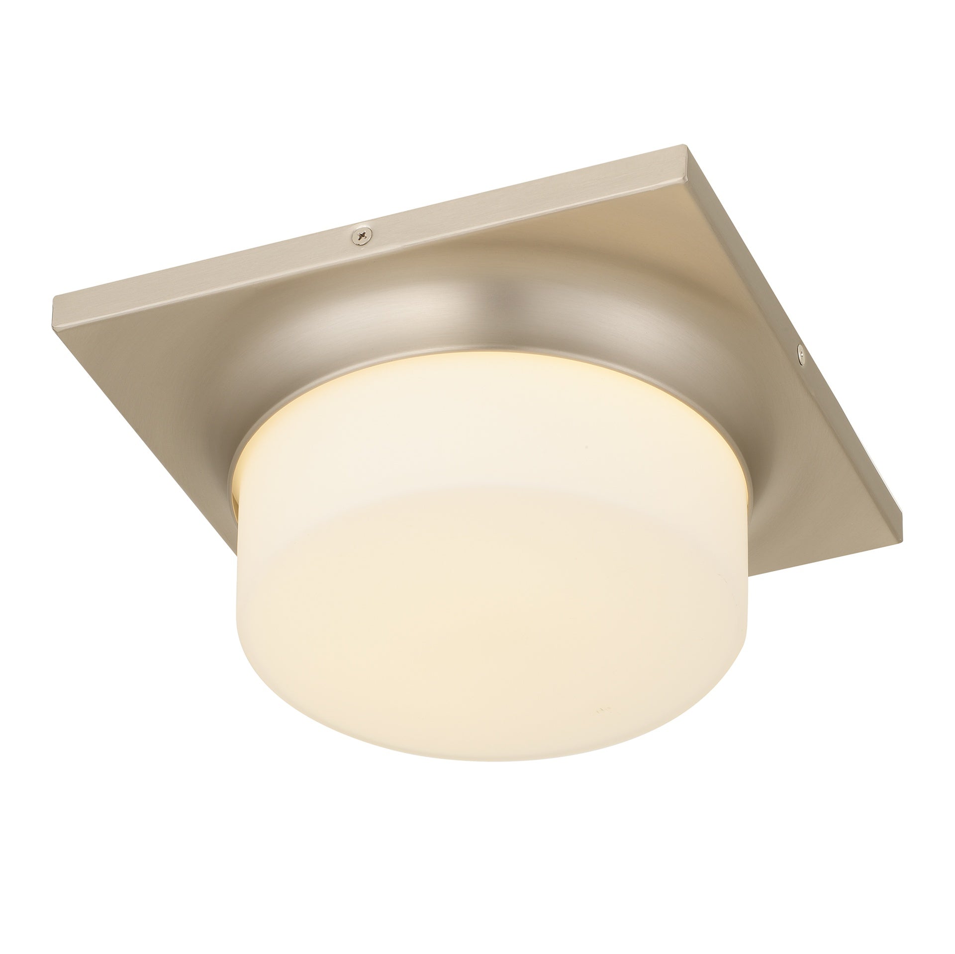 10-in Brushed Nickel LED Flush Mount