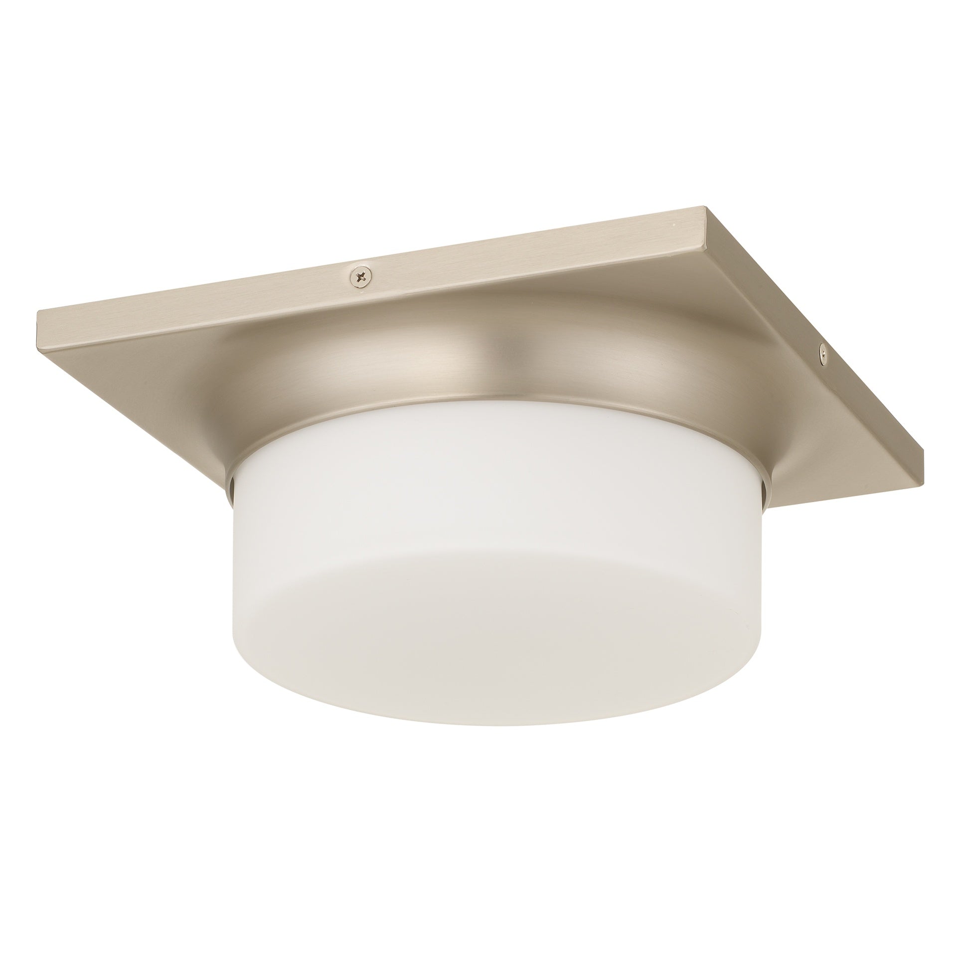 10-in Brushed Nickel LED Flush Mount