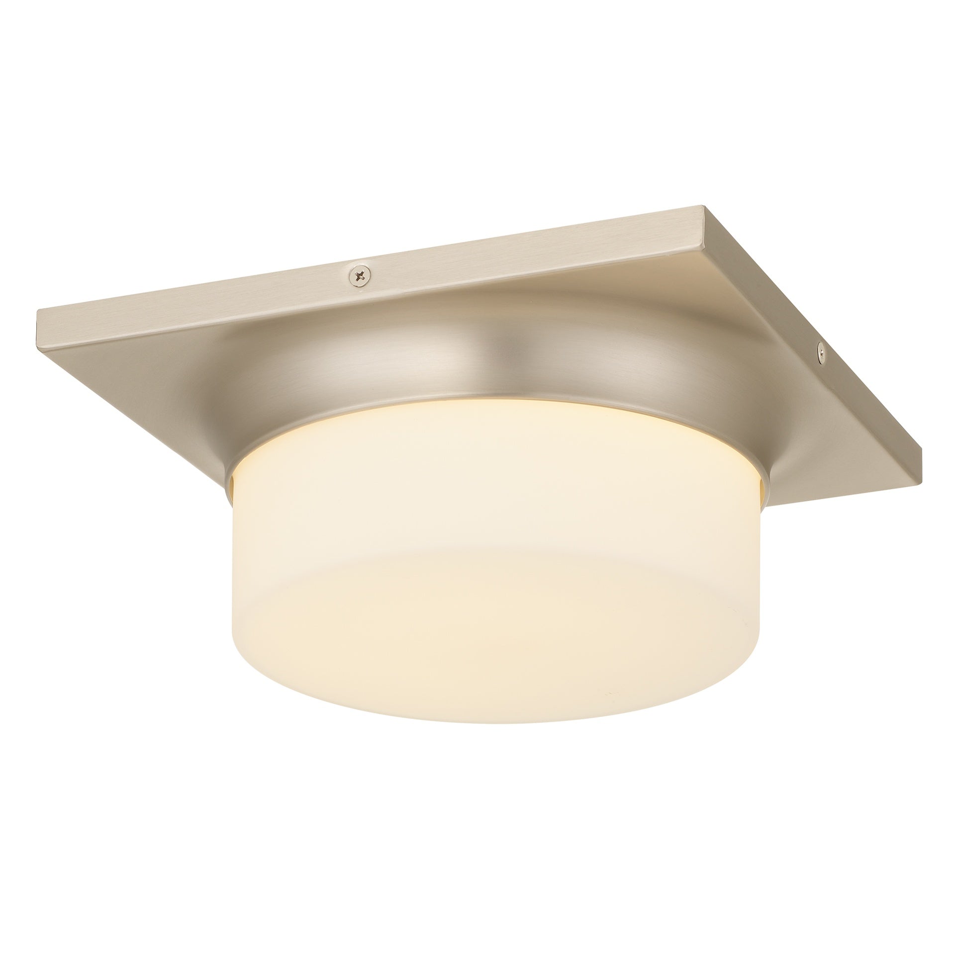 10-in Brushed Nickel LED Flush Mount