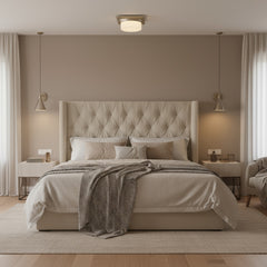 10-in Brushed Nickel LED Flush Mount