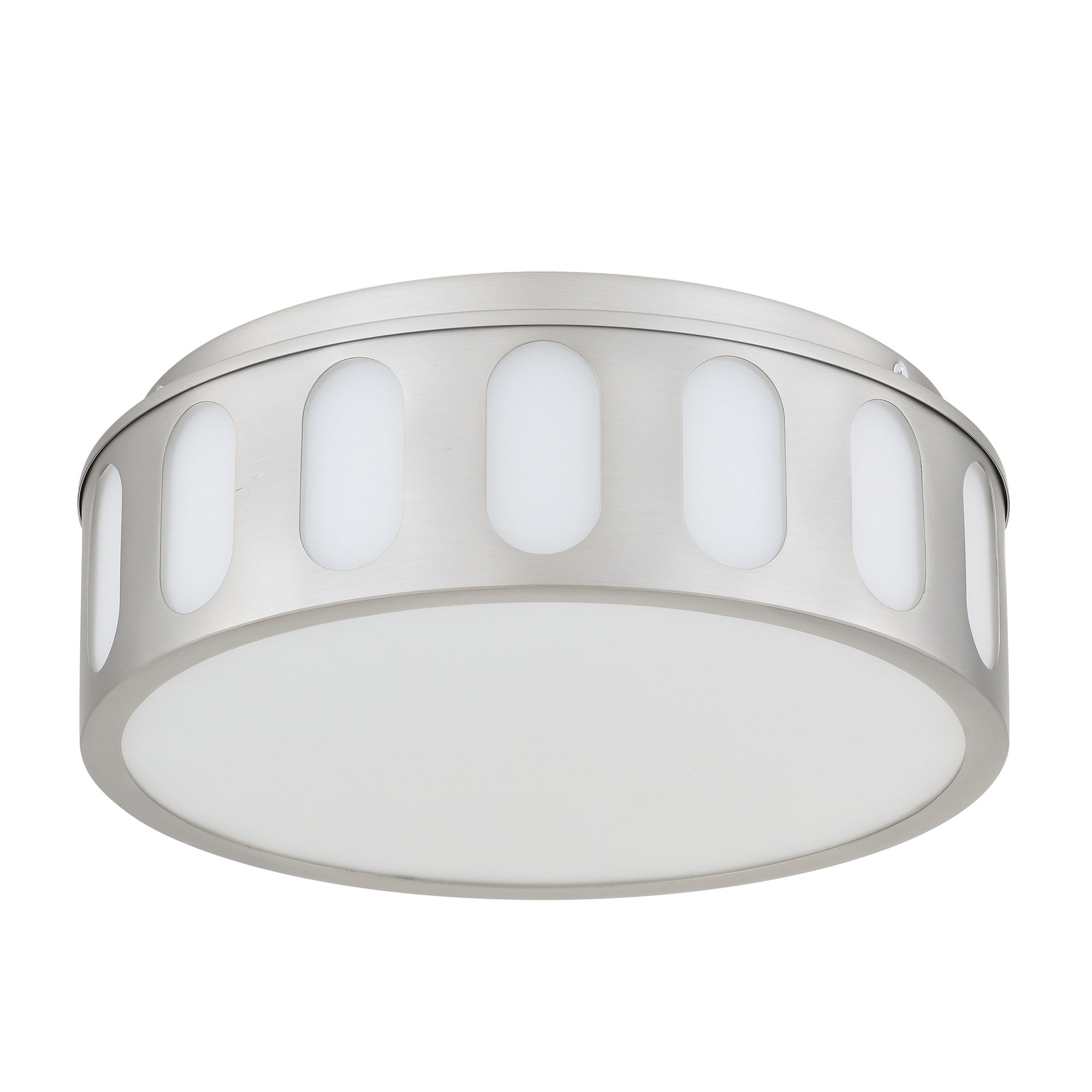 11.25-in Brushed Nickel LED Flush Mount
