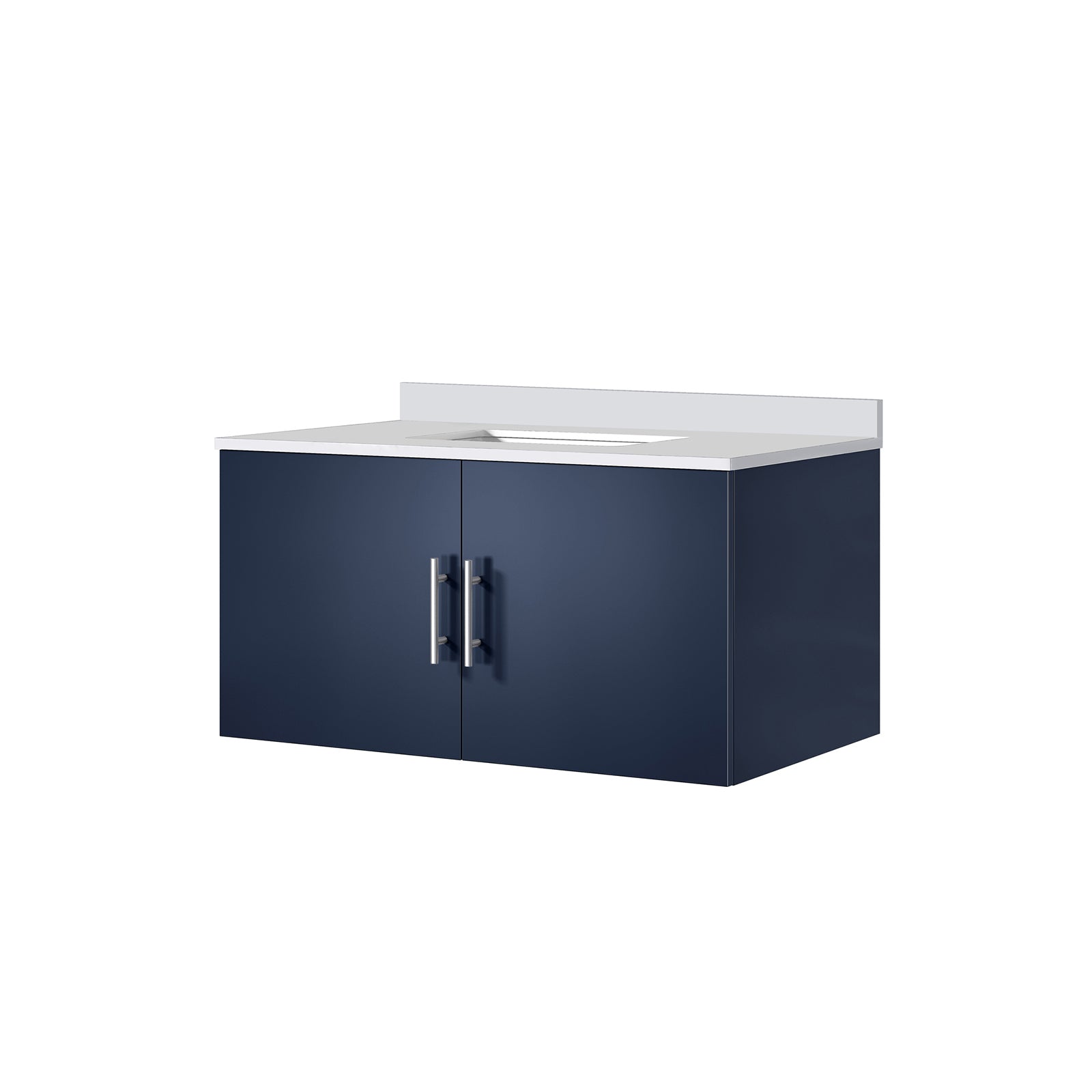 Navy Blue Bath Vanity 36 in. W x 22 in. D, with Cultured Marble Top