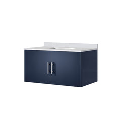 Navy Blue Bath Vanity 36 in. W x 22 in. D, with Cultured Marble Top