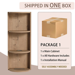 12" Bathroom Wall-Mounted Storage Rack, Float Mounting Design,(KD-Packing)
