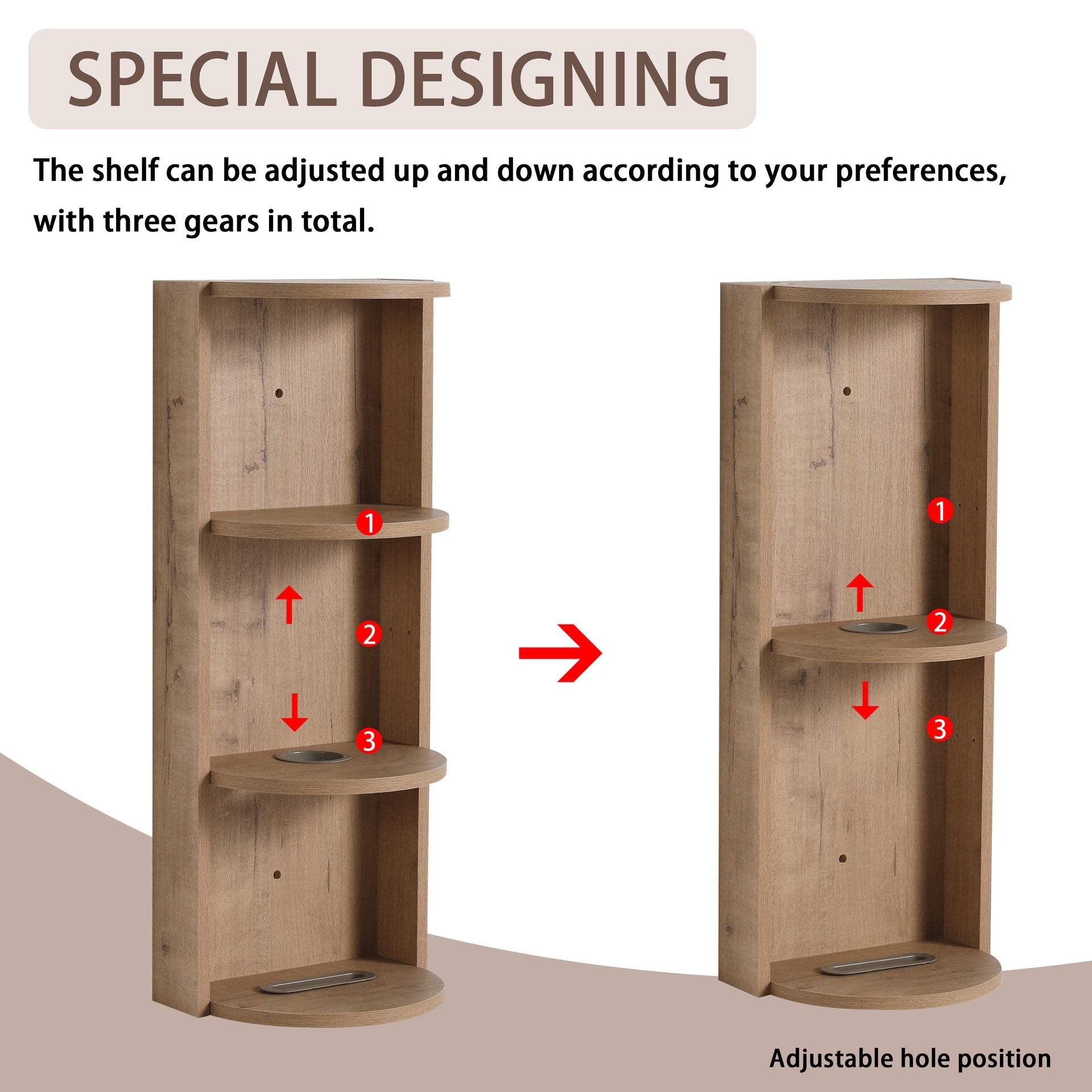 12" Bathroom Wall-Mounted Storage Rack, Float Mounting Design,(KD-Packing)
