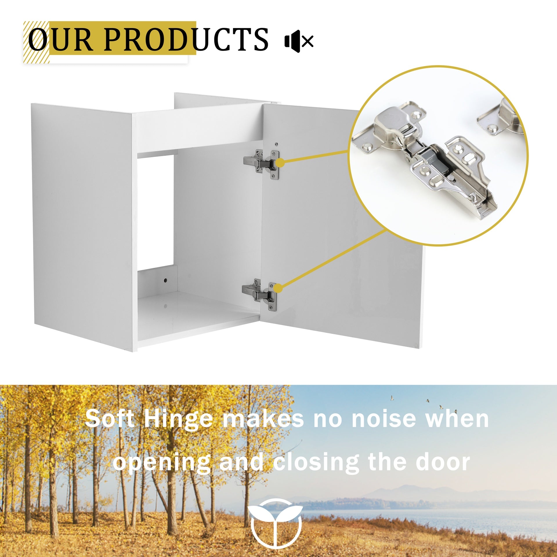 18'' Floating Wall-Mounted Bathroom Vanity with Ceramic Sink & Soft-Close Cabinet Door, For Small Bathroom