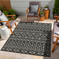 Sunshine GC_HAR2020 Anthracite 7 ft. 10 in. x 10 ft. 3 in. Indoor/Outdoor Area Rug