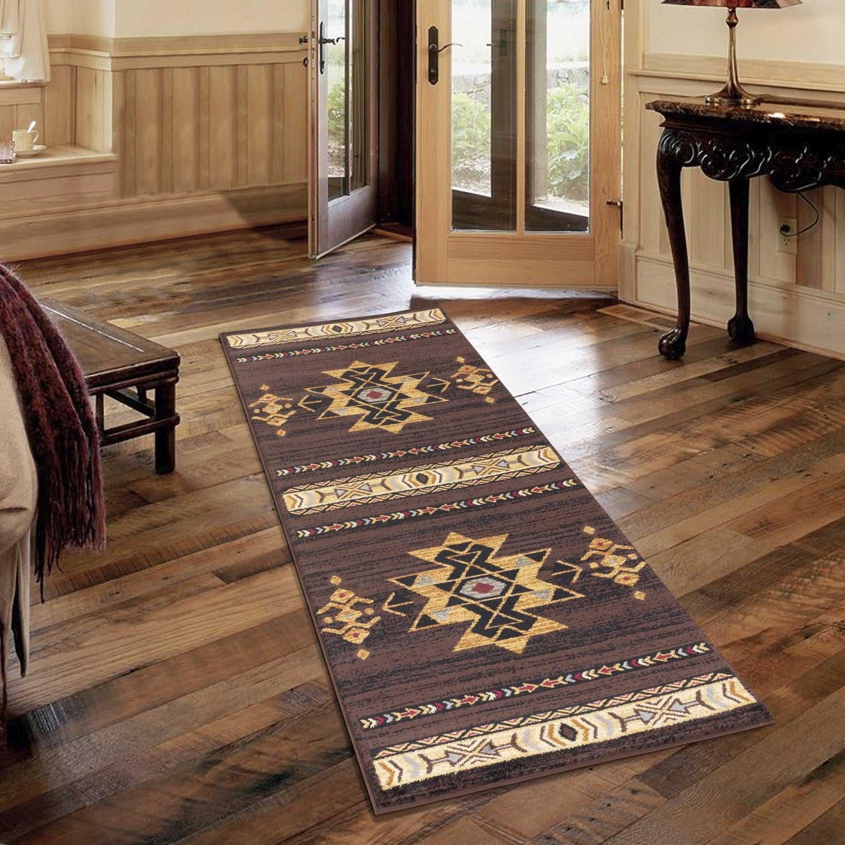 Tribes GC_YLS4005 Brown 5 ft. 3 in. x 7 ft. 3 in. Southwest Area Rug