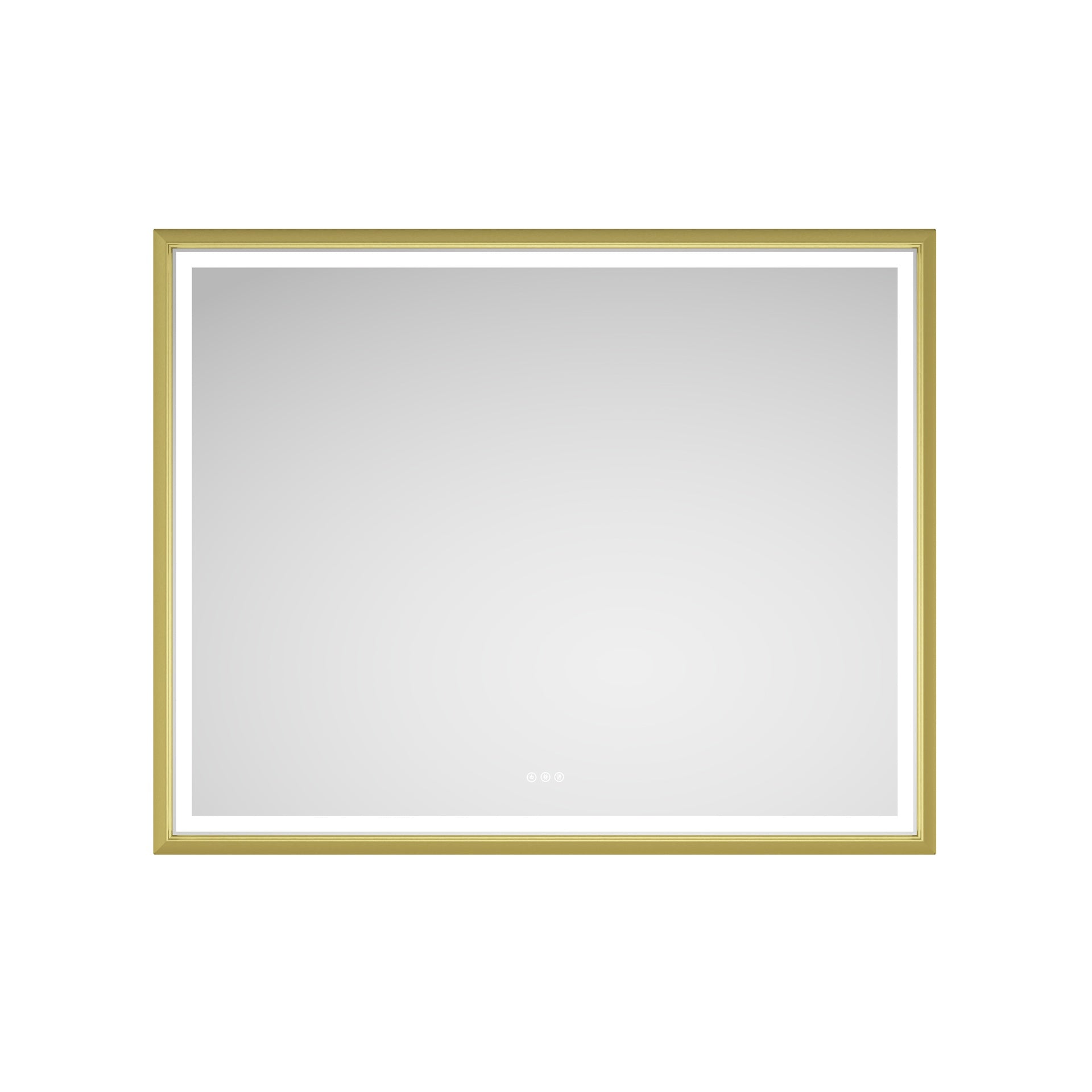 60 x 48 Inch LED Bathroom Mirror with Aluminum Frame, Wall Mounted Vanity Mirror, Anti-Fog, Memory, 3 Colors, Stepless Dimmable