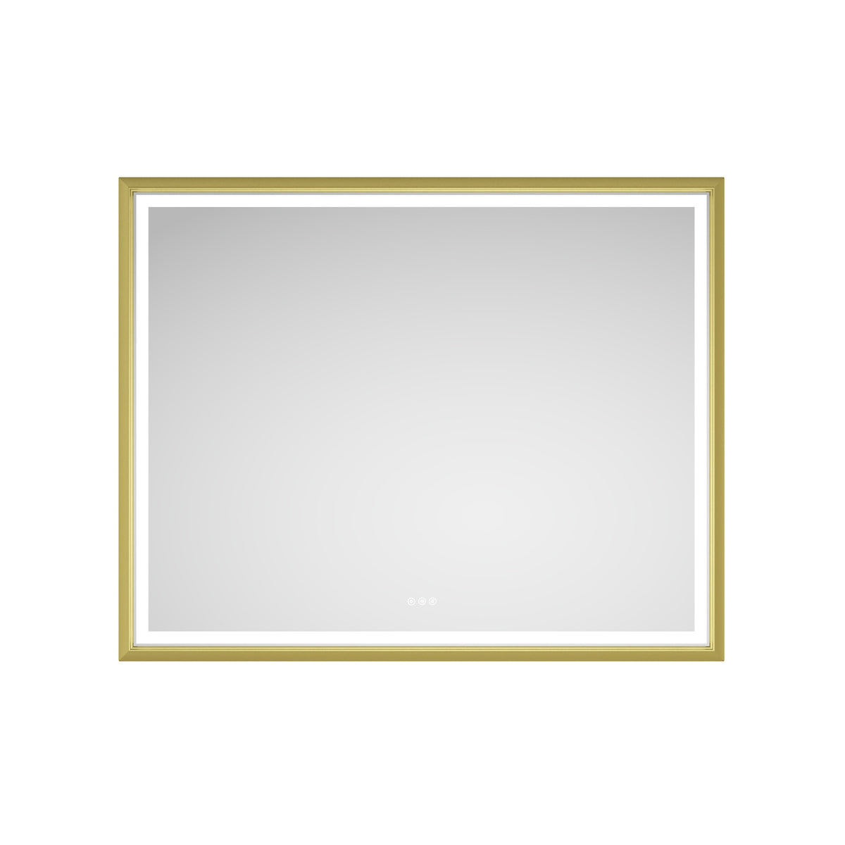 60 x 48 Inch LED Bathroom Mirror with Aluminum Frame, Wall Mounted Vanity Mirror, Anti-Fog, Memory, 3 Colors, Stepless Dimmable