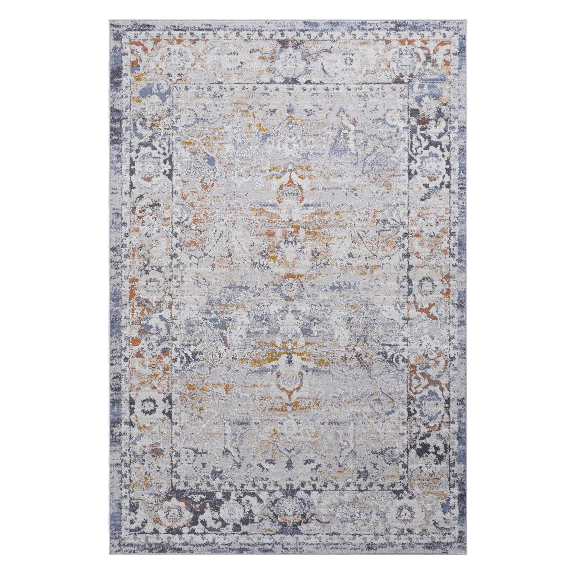PAYAS Collection 2X3 Ivory / Grey / Traditional Doormat Rug