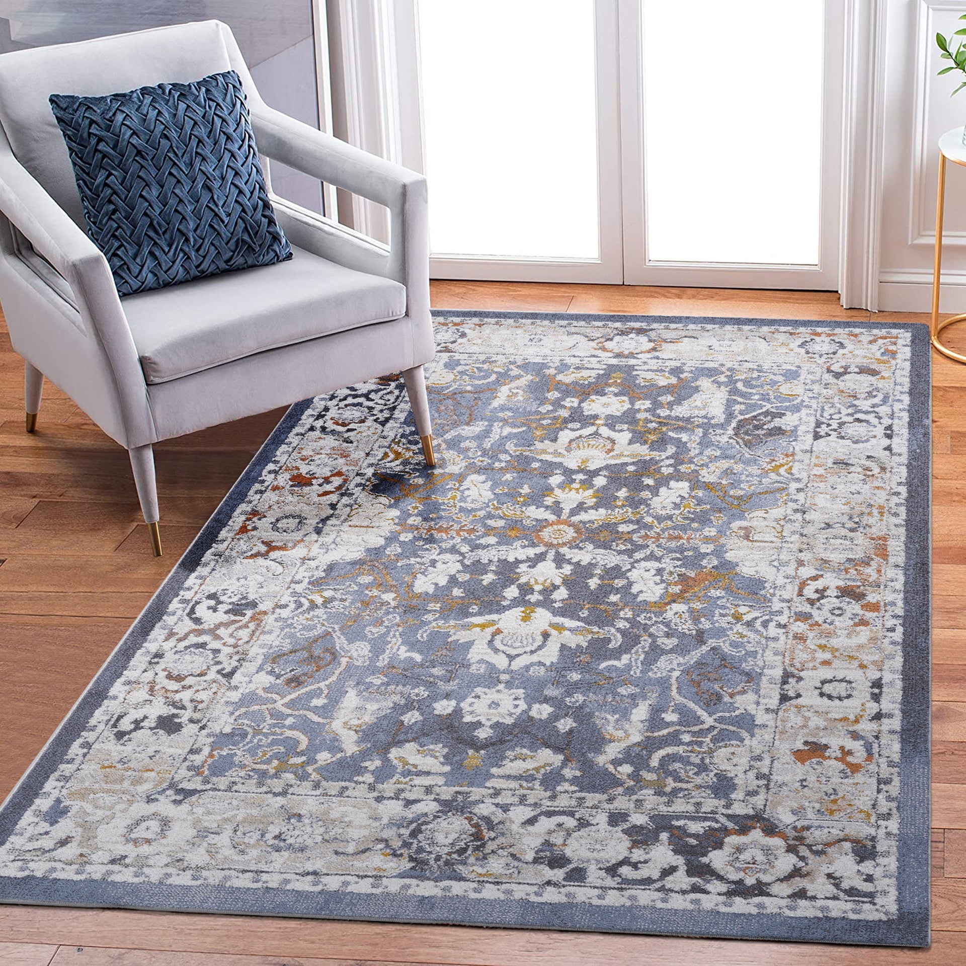 PAYAS Collection 6X9 Blue / Traditional Area Rug